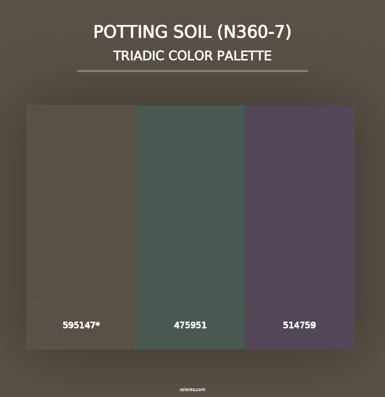 Potting Soil (N360-7) - Triadic Color Palette