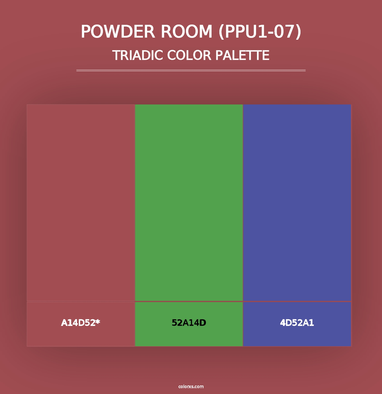 Powder Room (PPU1-07) - Triadic Color Palette