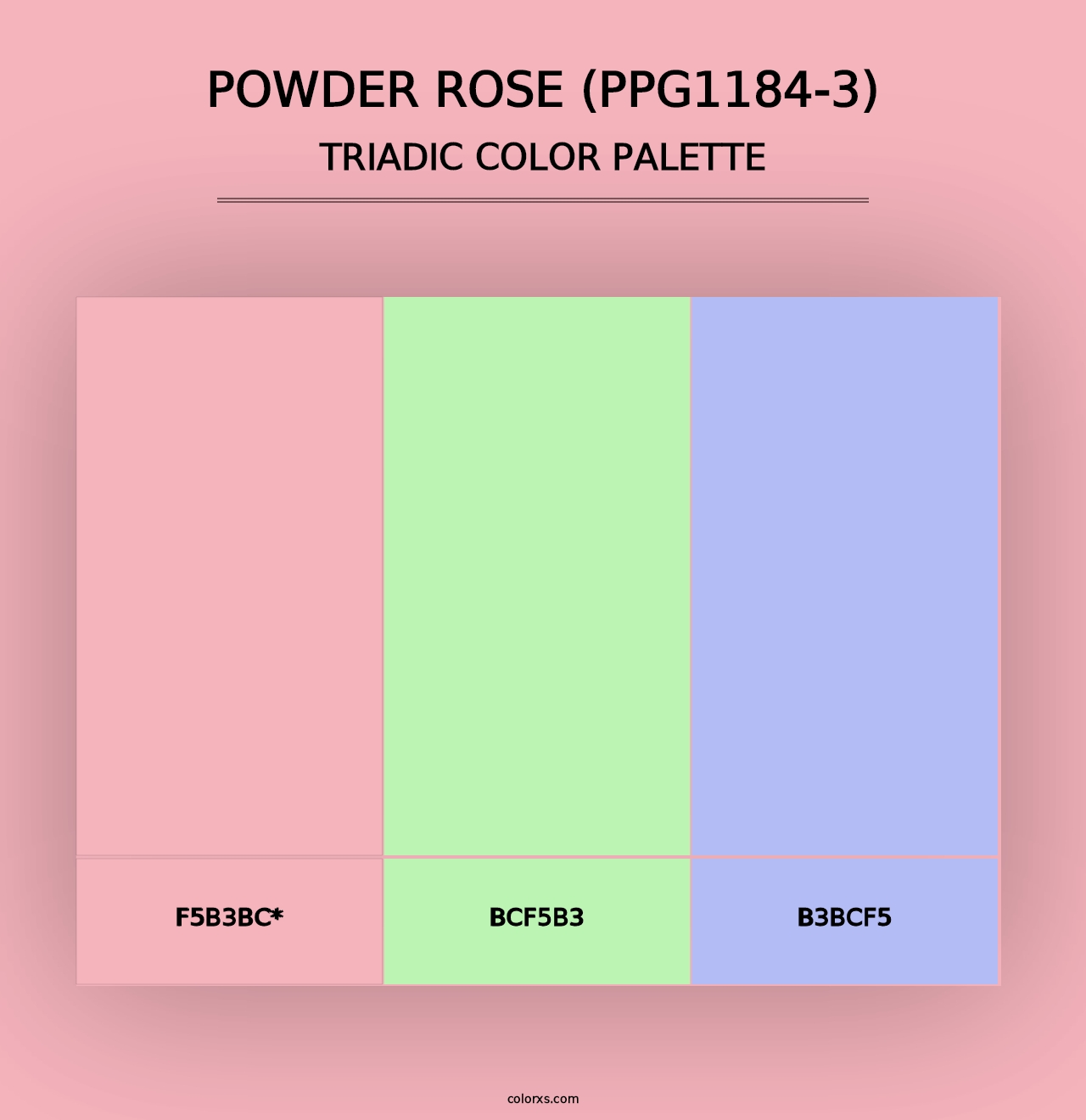 Powder Rose (PPG1184-3) - Triadic Color Palette