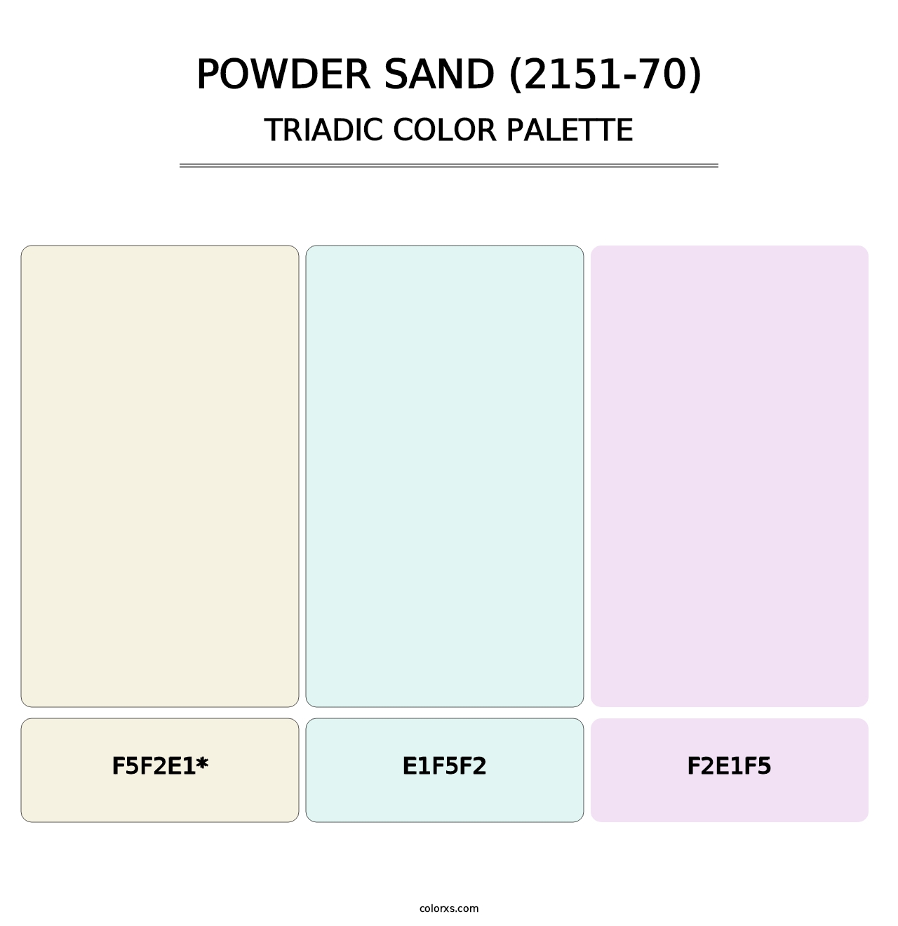 Powder Sand (2151-70) - Triadic Color Palette