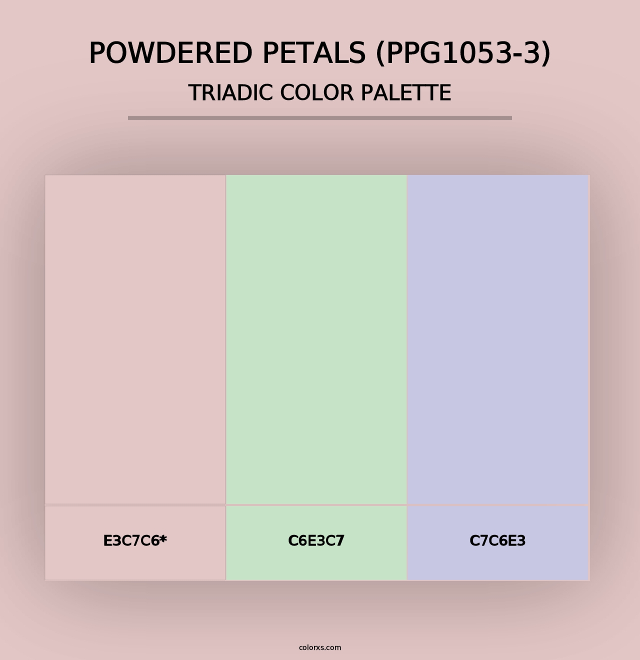 Powdered Petals (PPG1053-3) - Triadic Color Palette