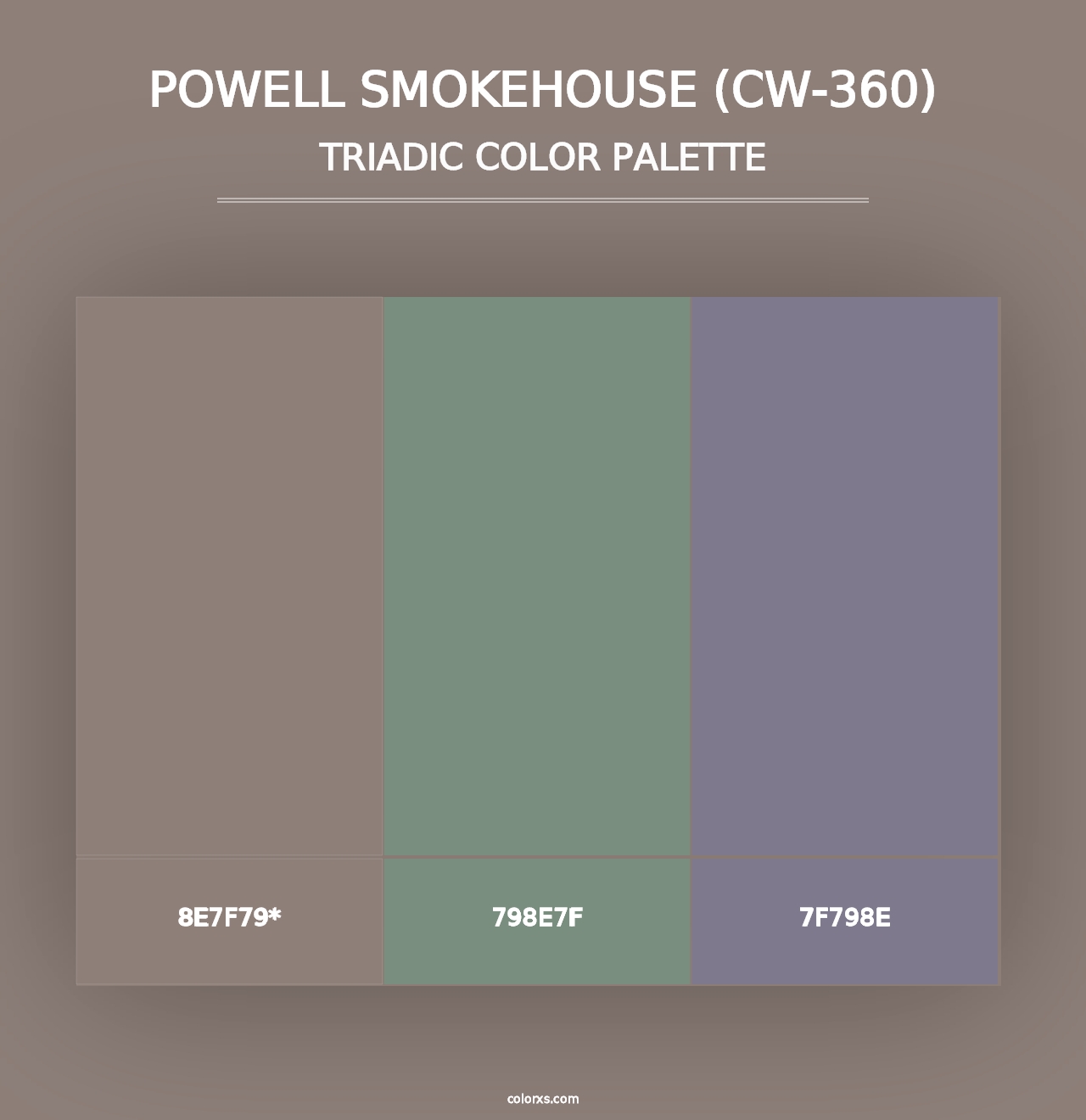 Powell Smokehouse (CW-360) - Triadic Color Palette