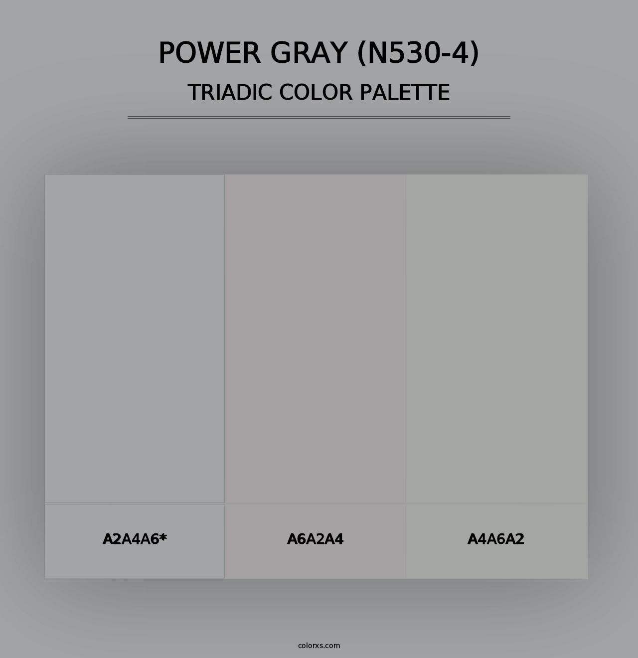 Power Gray (N530-4) - Triadic Color Palette