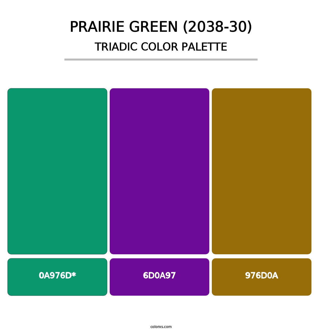 Prairie Green (2038-30) - Triadic Color Palette