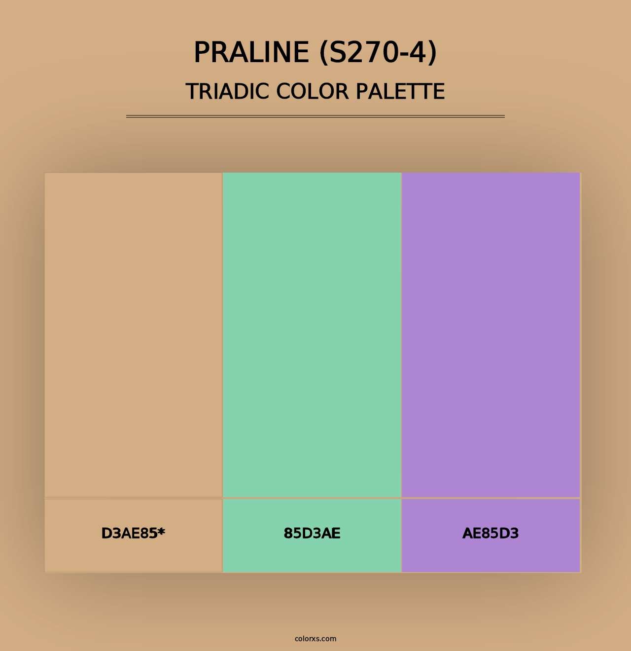 Praline (S270-4) - Triadic Color Palette