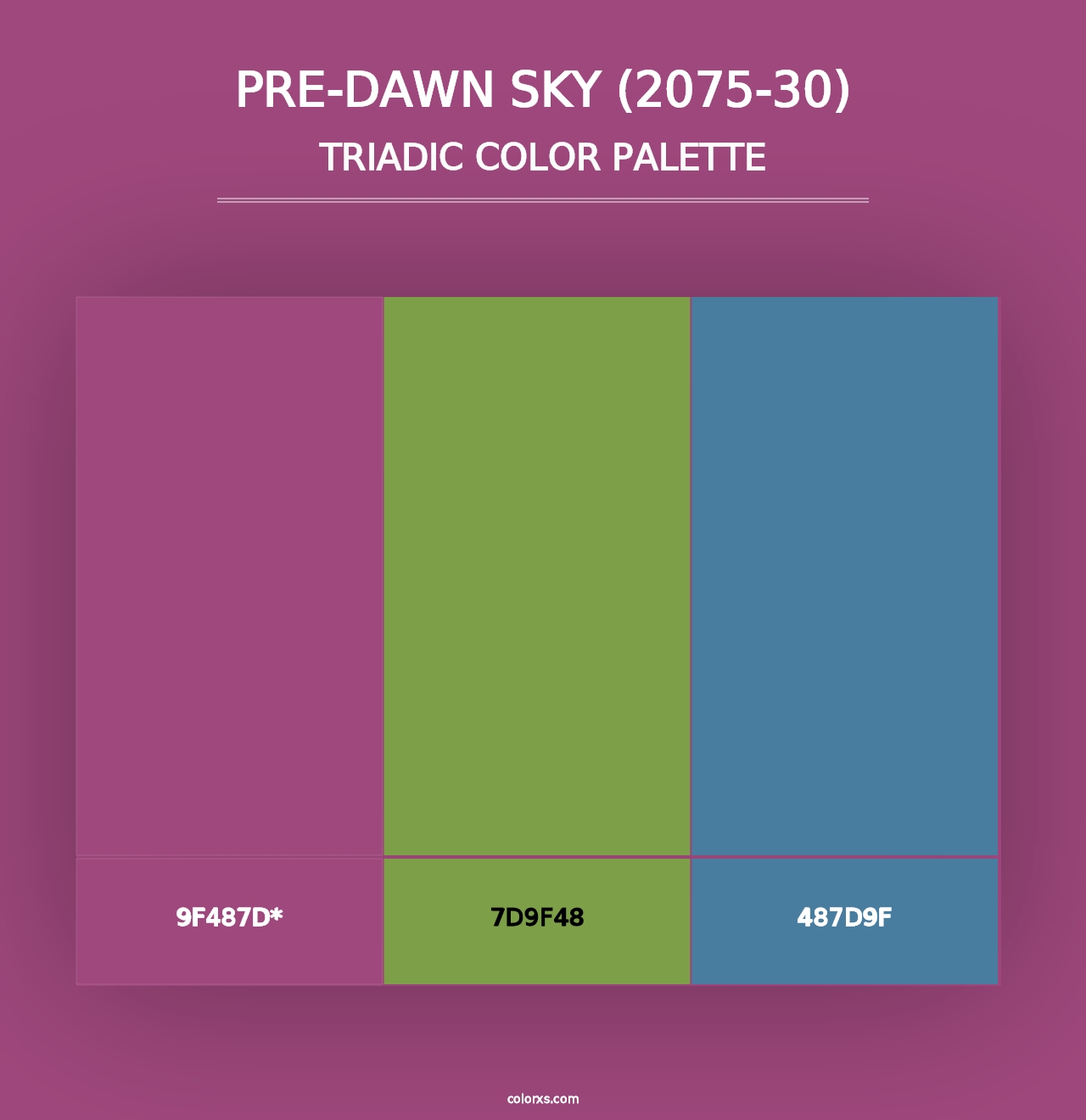 Pre-Dawn Sky (2075-30) - Triadic Color Palette