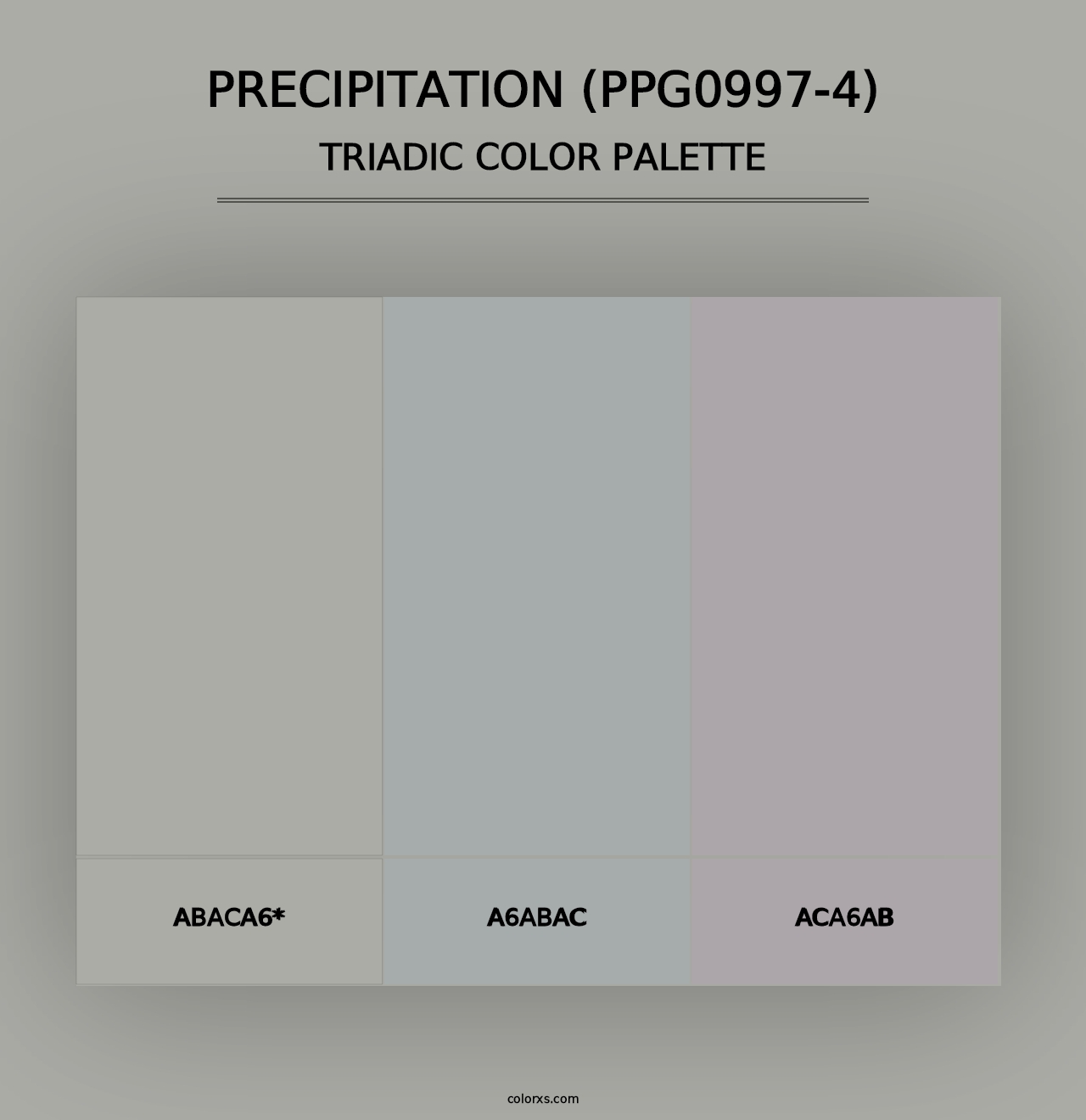 Precipitation (PPG0997-4) - Triadic Color Palette