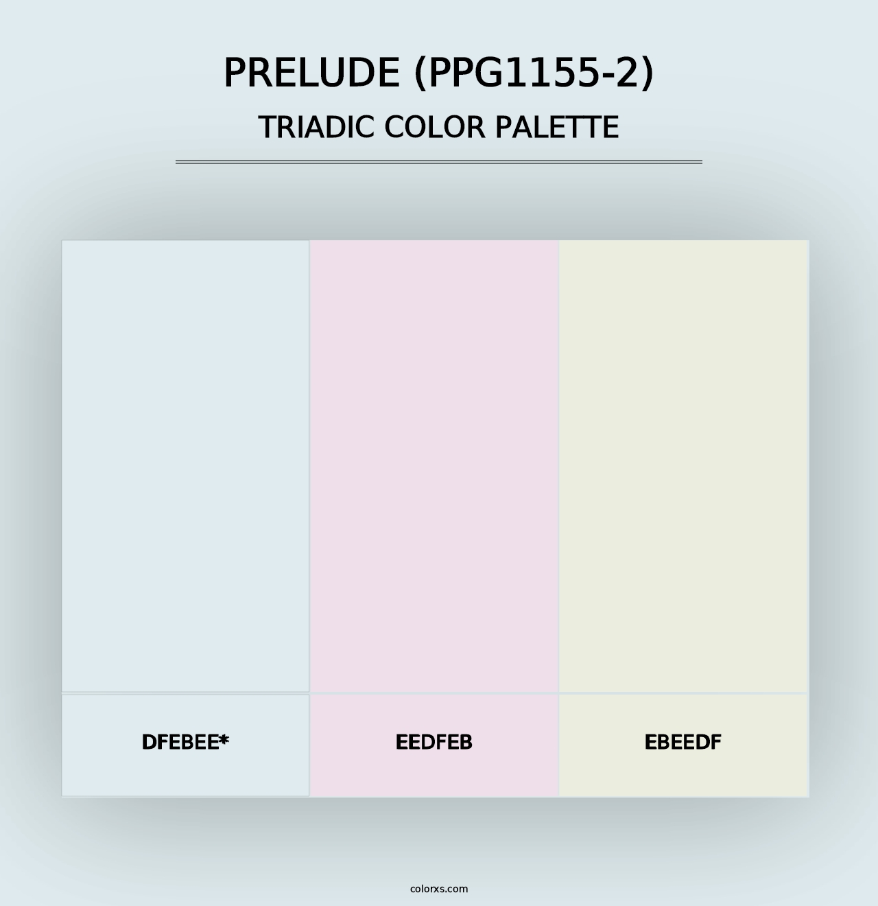 Prelude (PPG1155-2) - Triadic Color Palette