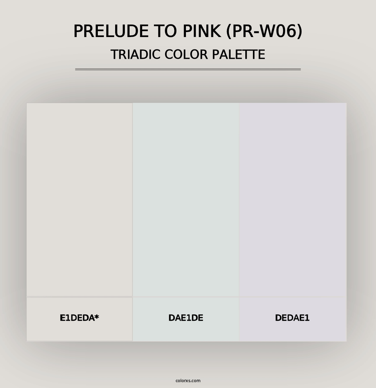 Prelude To Pink (PR-W06) - Triadic Color Palette