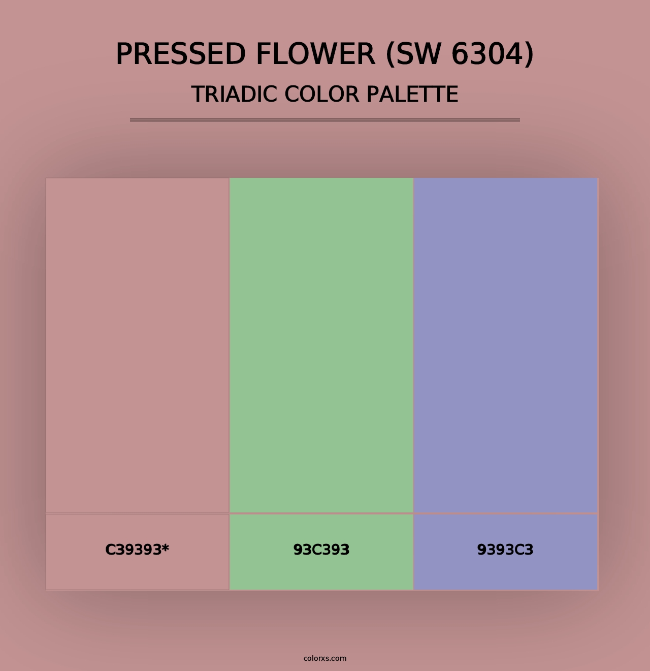 Pressed Flower (SW 6304) - Triadic Color Palette