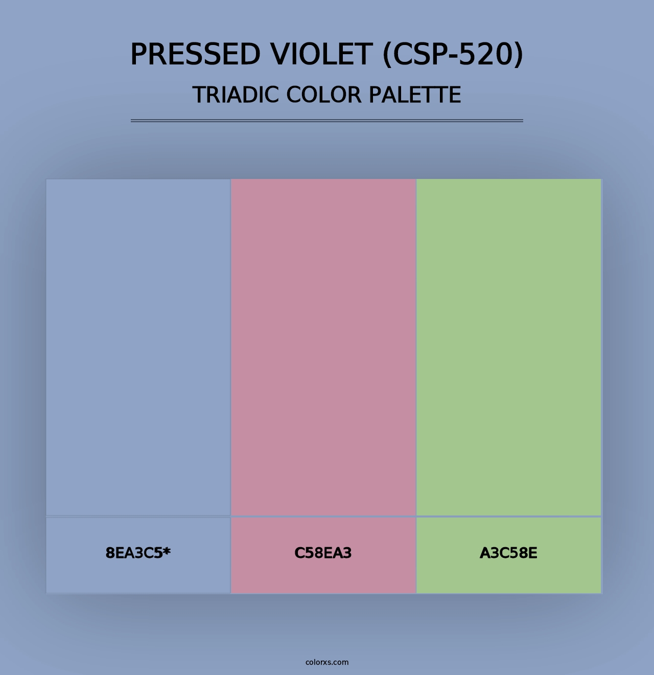 Pressed Violet (CSP-520) - Triadic Color Palette