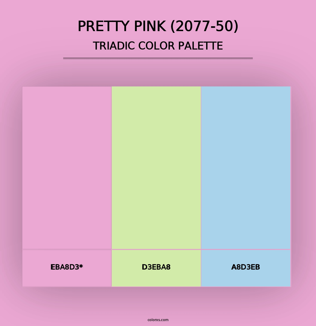 Pretty Pink (2077-50) - Triadic Color Palette