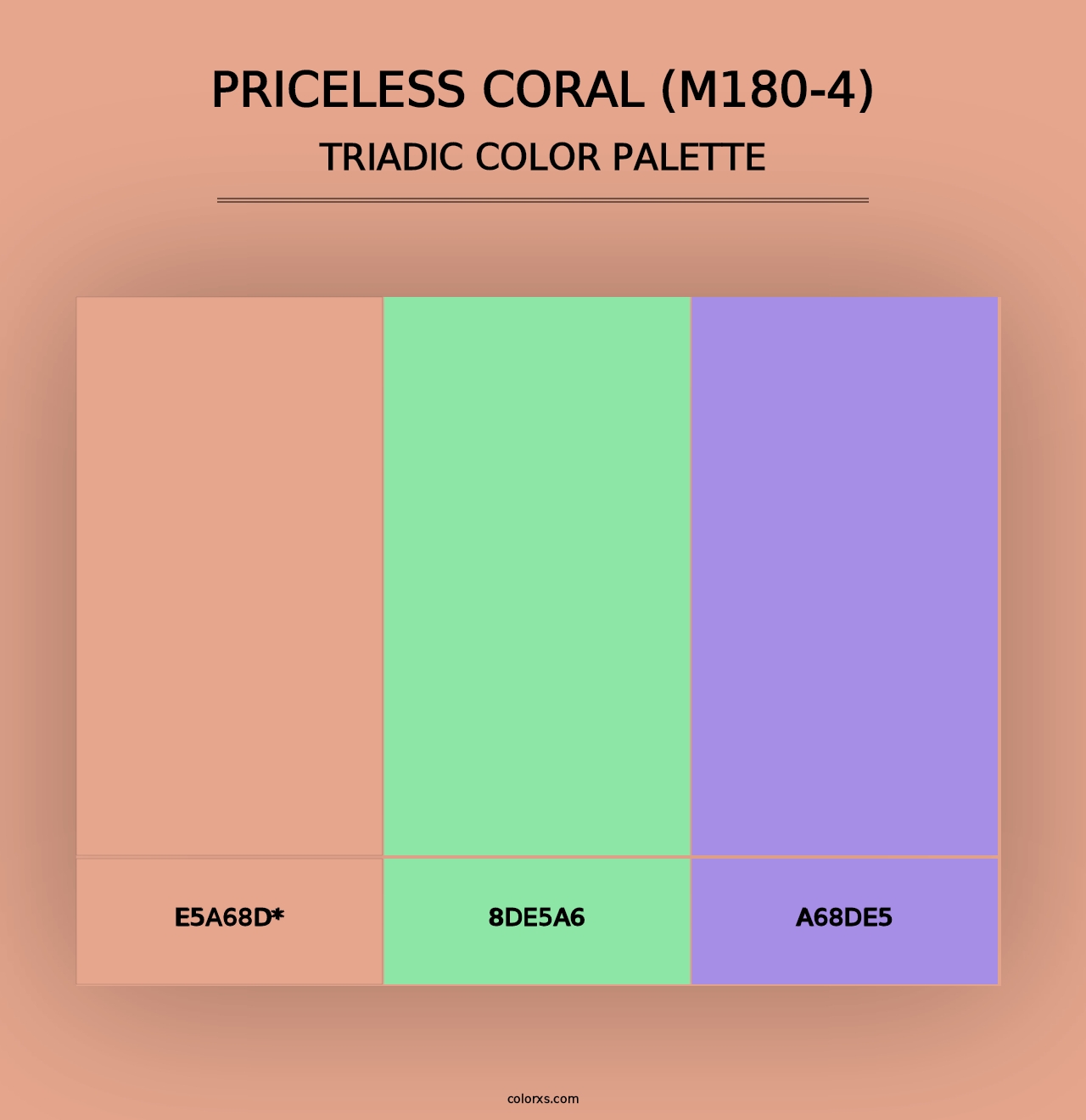 Priceless Coral (M180-4) - Triadic Color Palette