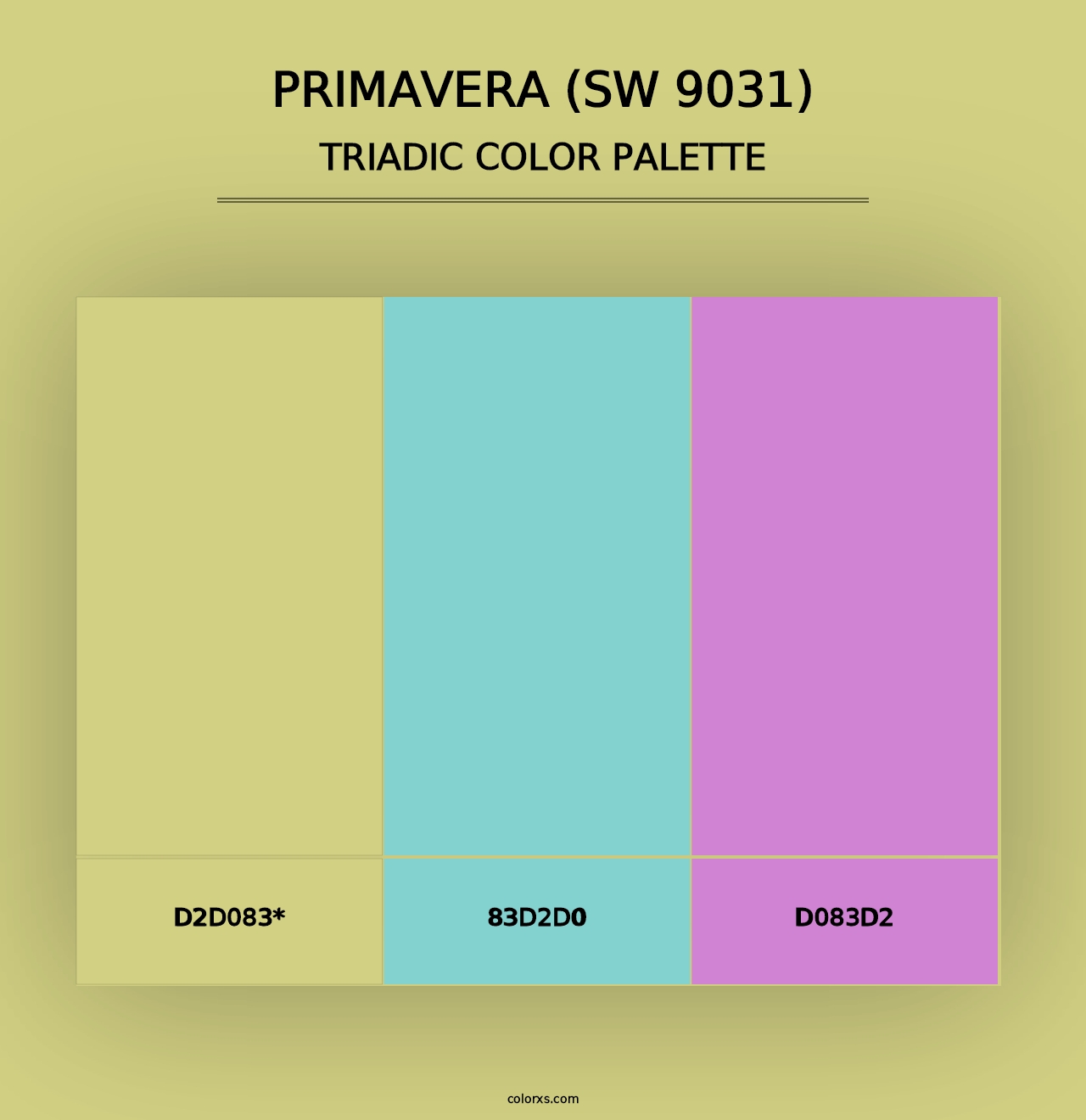 Primavera (SW 9031) - Triadic Color Palette