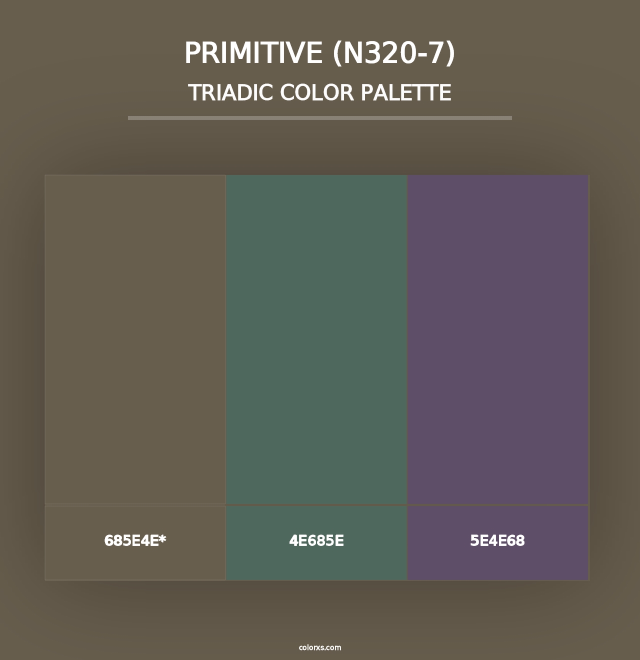 Primitive (N320-7) - Triadic Color Palette