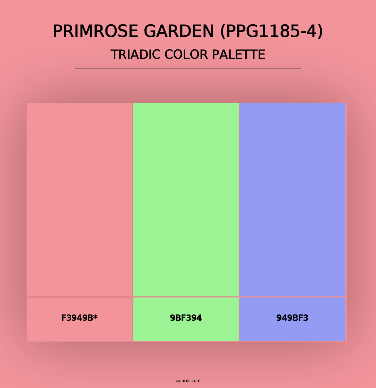 Primrose Garden (PPG1185-4) - Triadic Color Palette