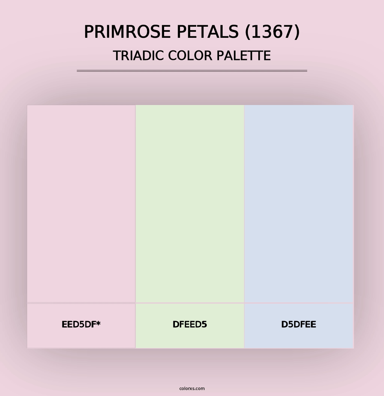 Primrose Petals (1367) - Triadic Color Palette