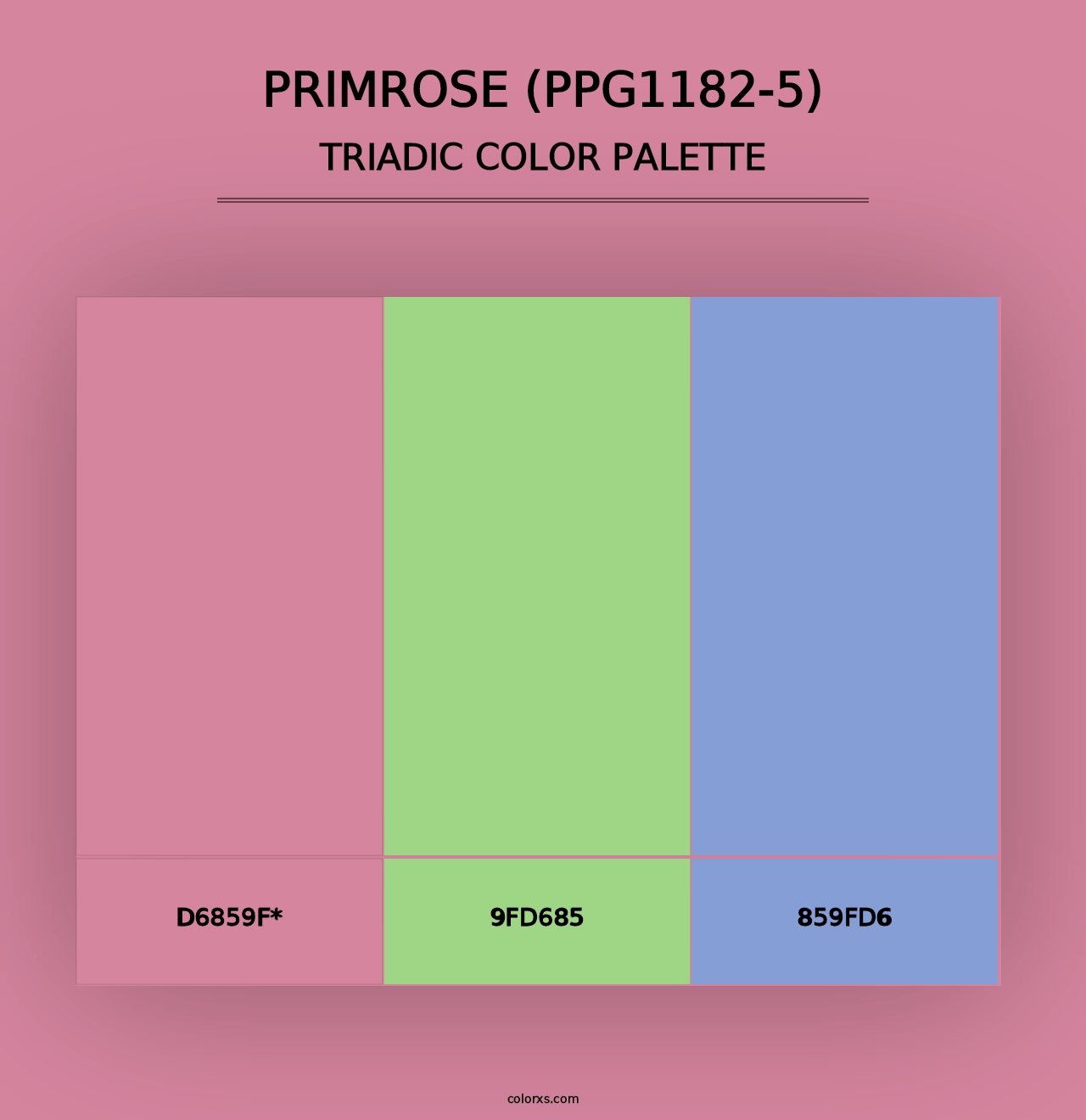 Primrose (PPG1182-5) - Triadic Color Palette