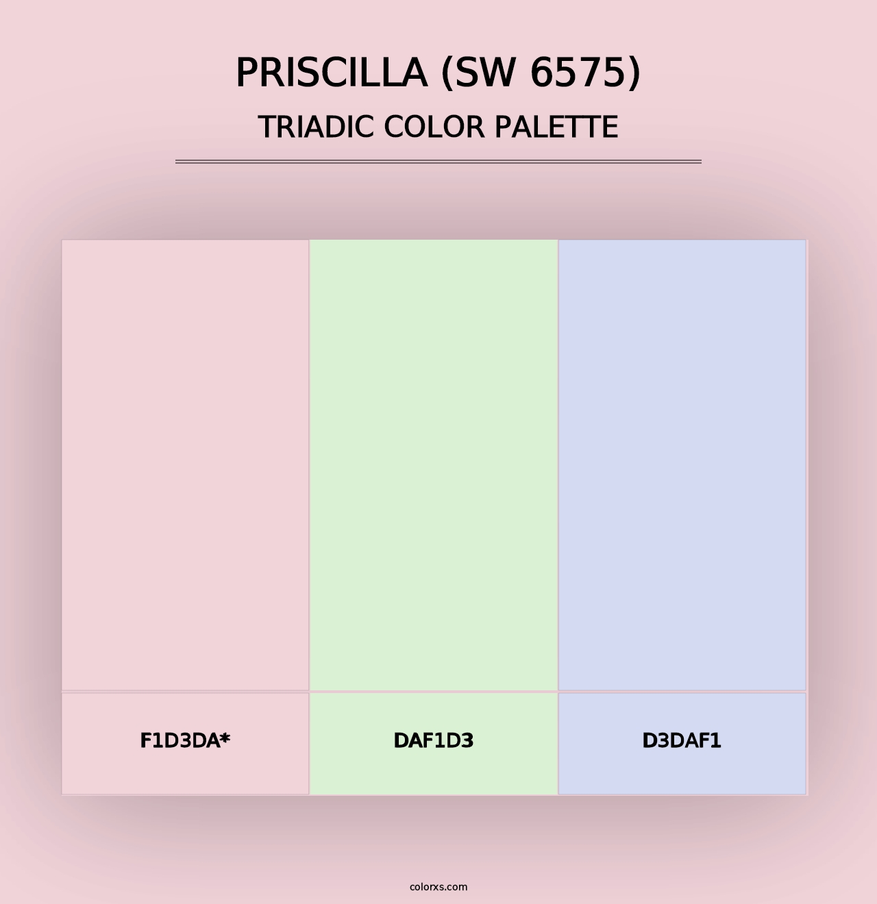 Priscilla (SW 6575) - Triadic Color Palette