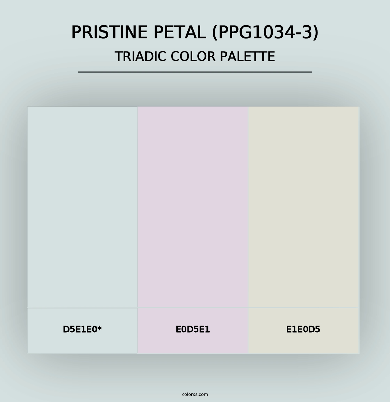 Pristine Petal (PPG1034-3) - Triadic Color Palette