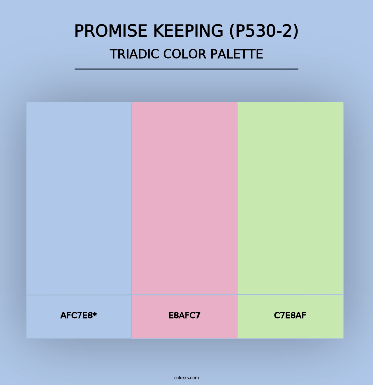 Promise Keeping (P530-2) - Triadic Color Palette