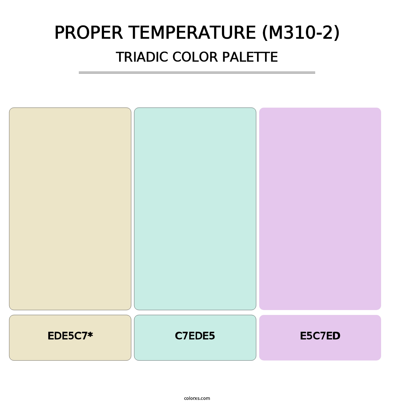 Proper Temperature (M310-2) - Triadic Color Palette