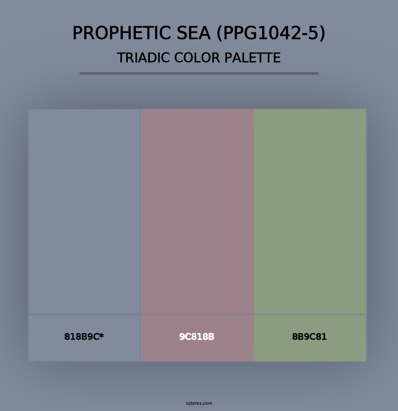 Prophetic Sea (PPG1042-5) - Triadic Color Palette