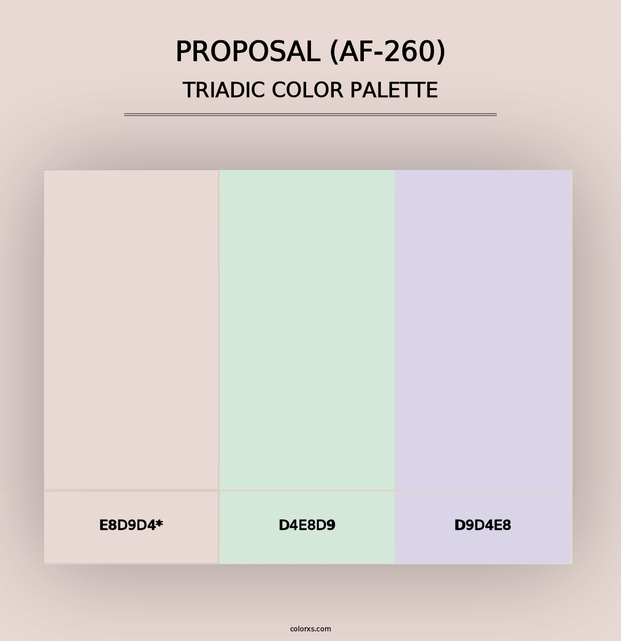 Proposal (AF-260) - Triadic Color Palette