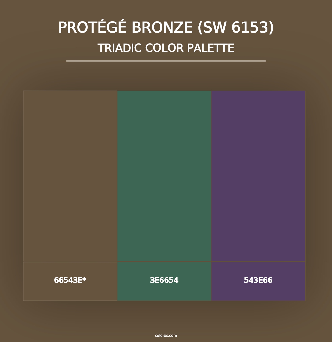 Protégé Bronze (SW 6153) - Triadic Color Palette