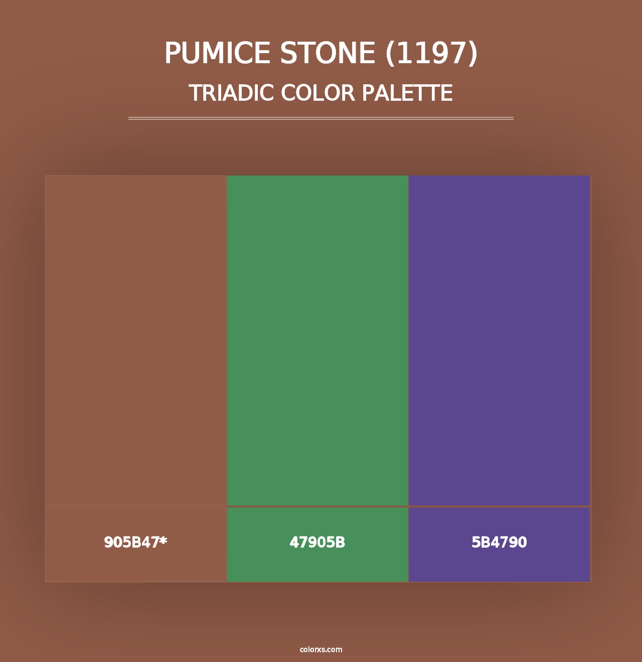 Pumice Stone (1197) - Triadic Color Palette