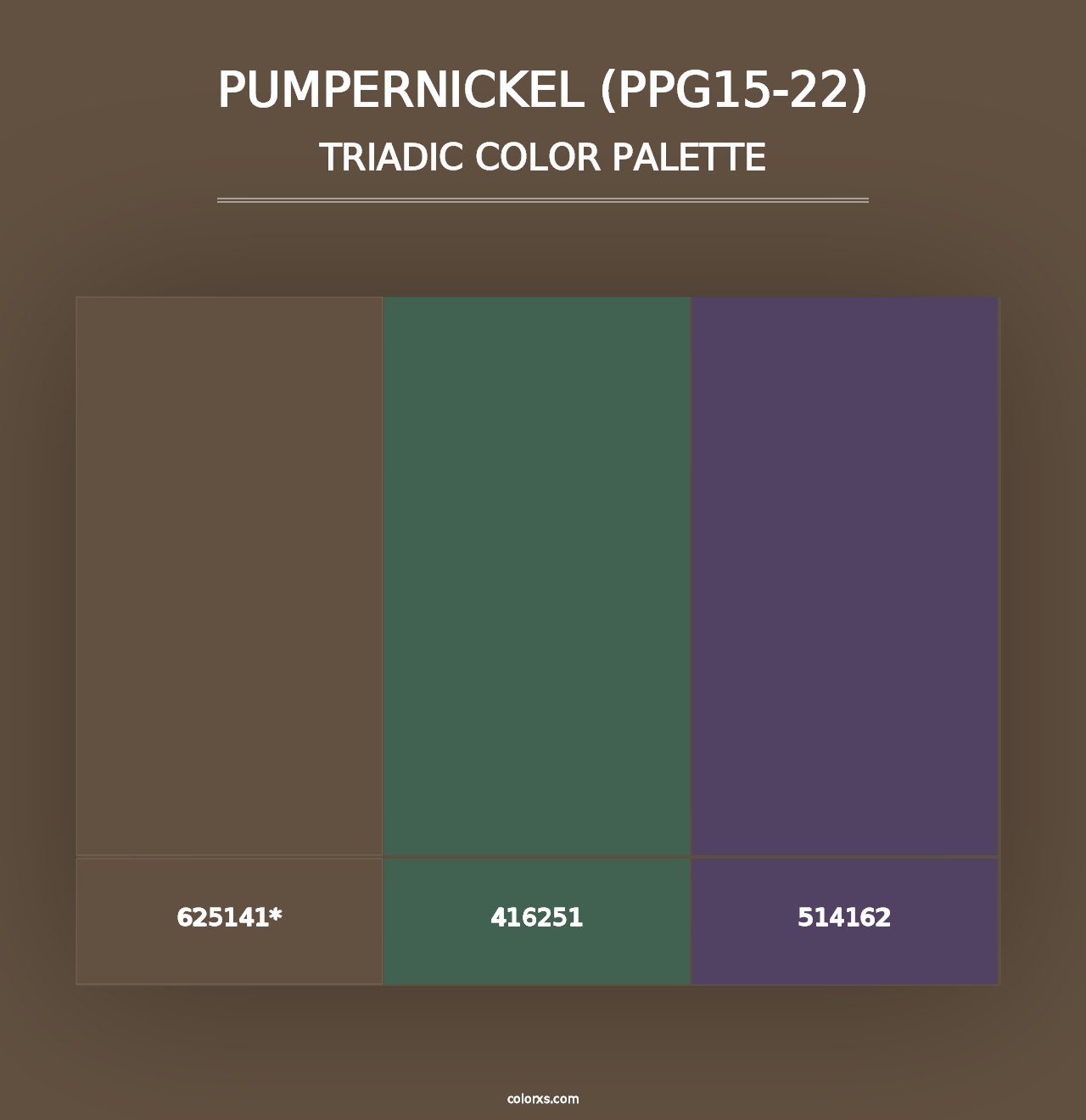 Pumpernickel (PPG15-22) - Triadic Color Palette