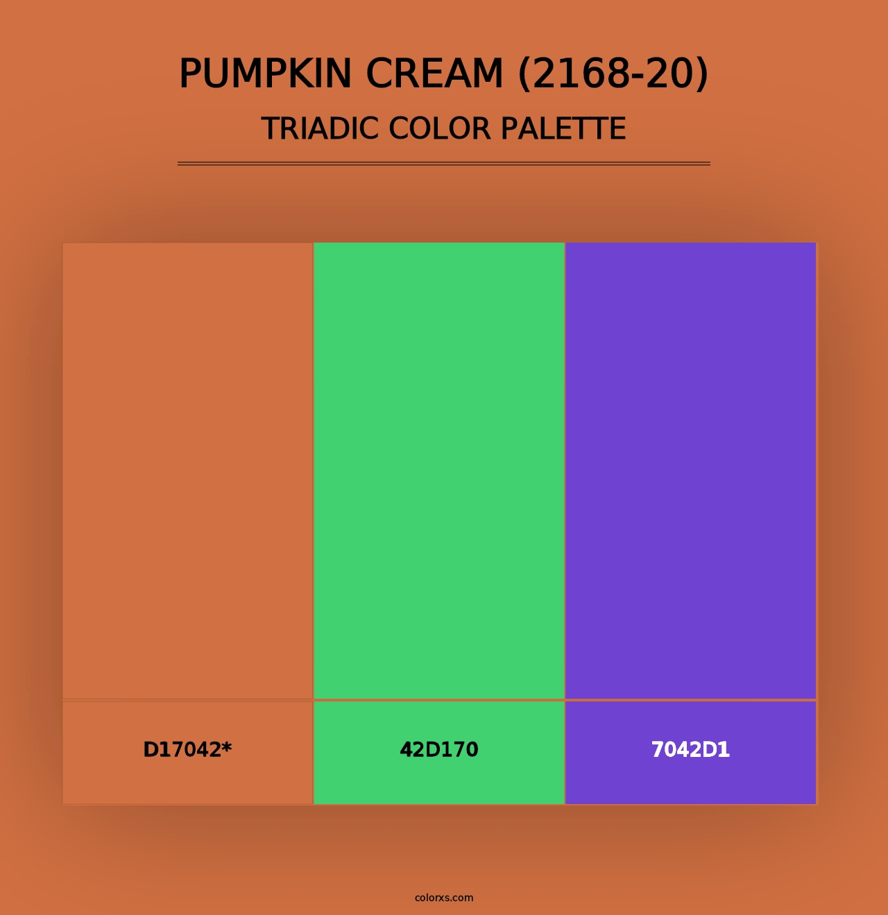 Pumpkin Cream (2168-20) - Triadic Color Palette