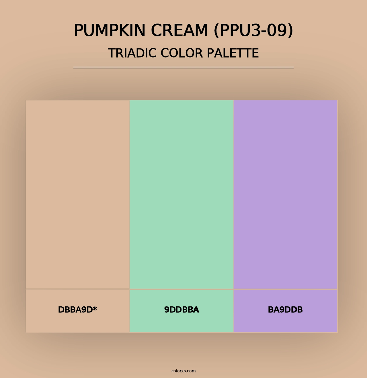 Pumpkin Cream (PPU3-09) - Triadic Color Palette