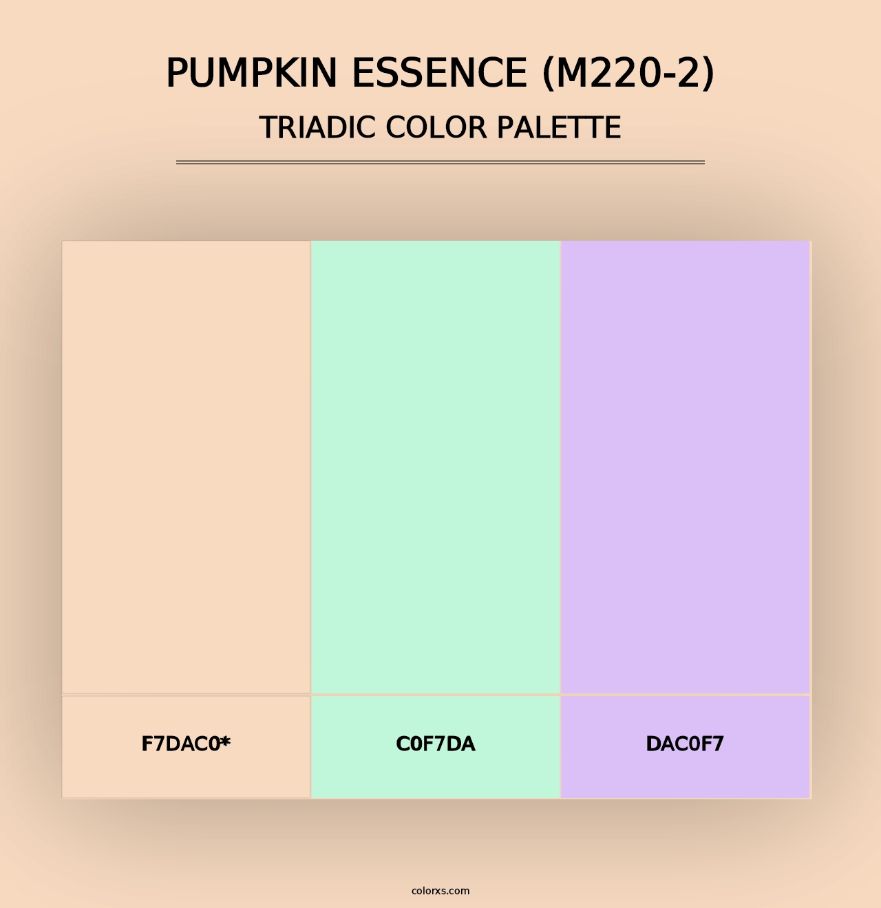 Pumpkin Essence (M220-2) - Triadic Color Palette