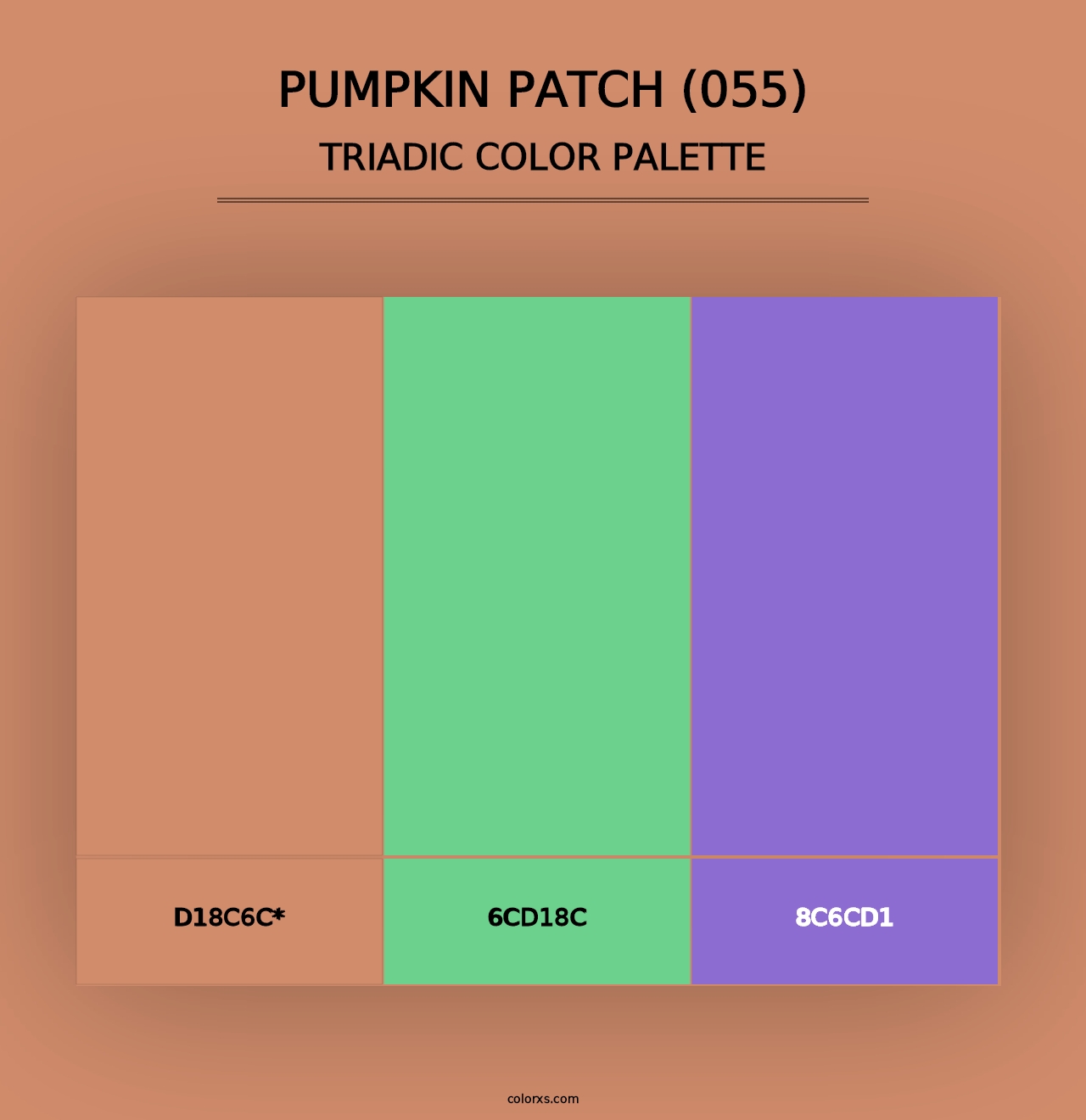 Pumpkin Patch (055) - Triadic Color Palette