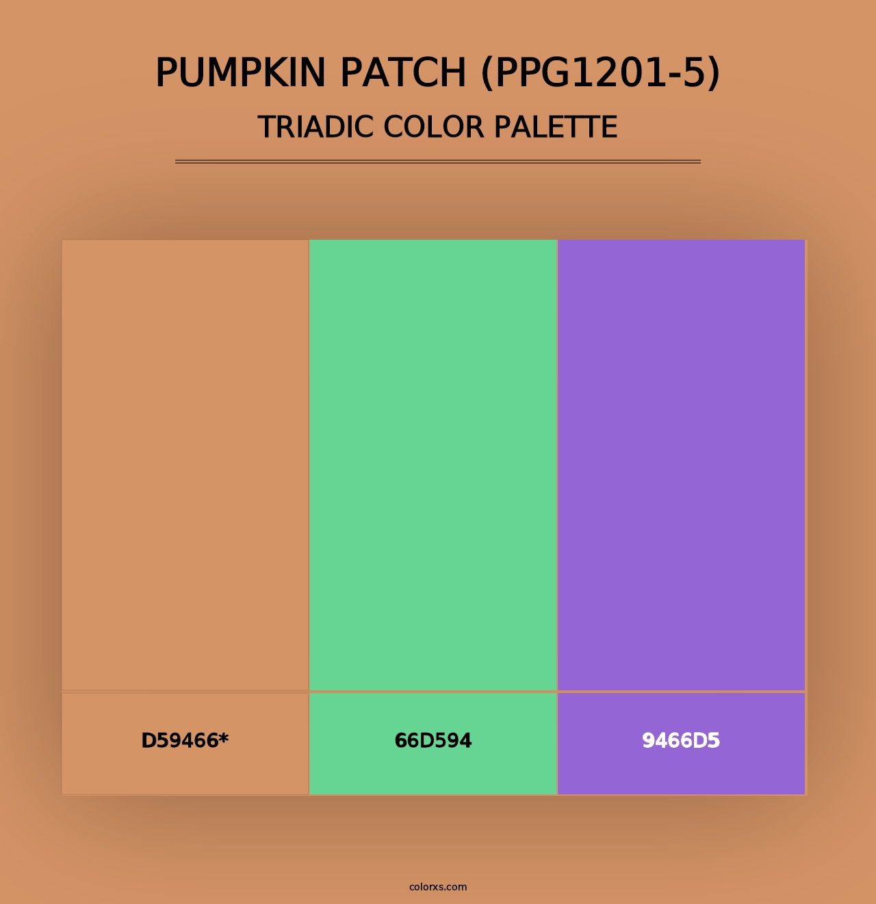 Pumpkin Patch (PPG1201-5) - Triadic Color Palette