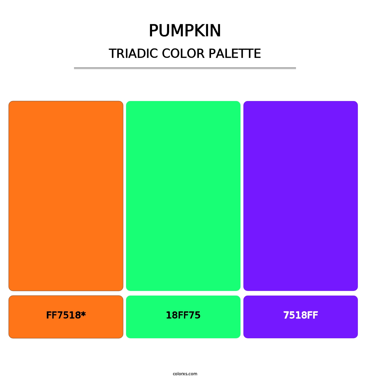 Pumpkin - Triadic Color Palette