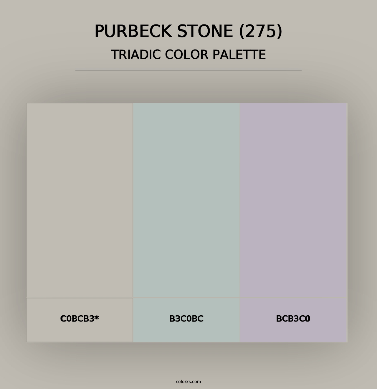 Purbeck Stone (275) - Triadic Color Palette