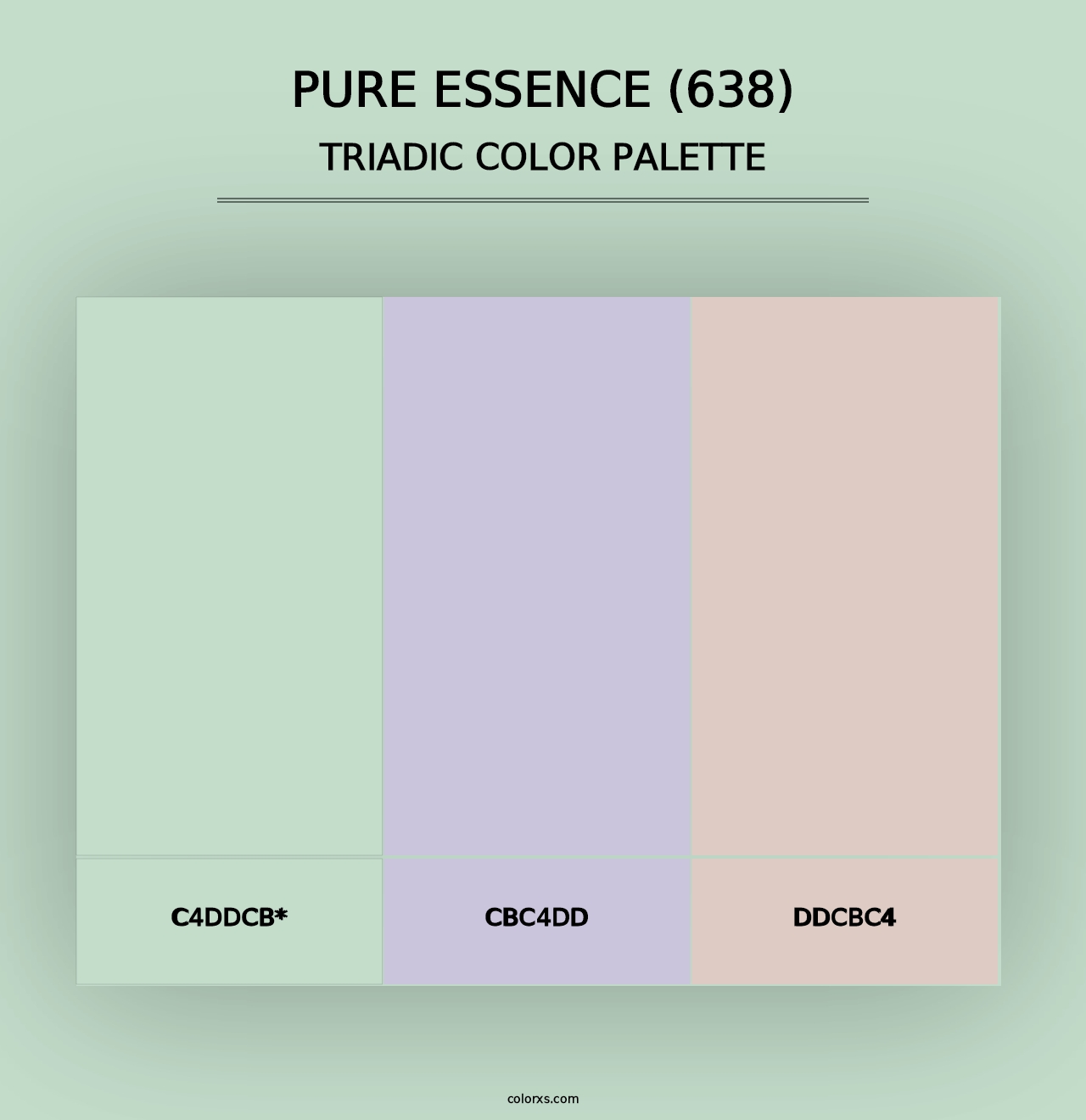 Pure Essence (638) - Triadic Color Palette