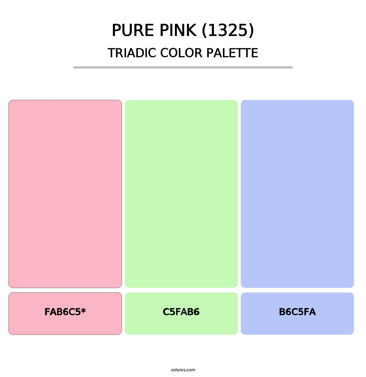 Pure Pink (1325) - Triadic Color Palette