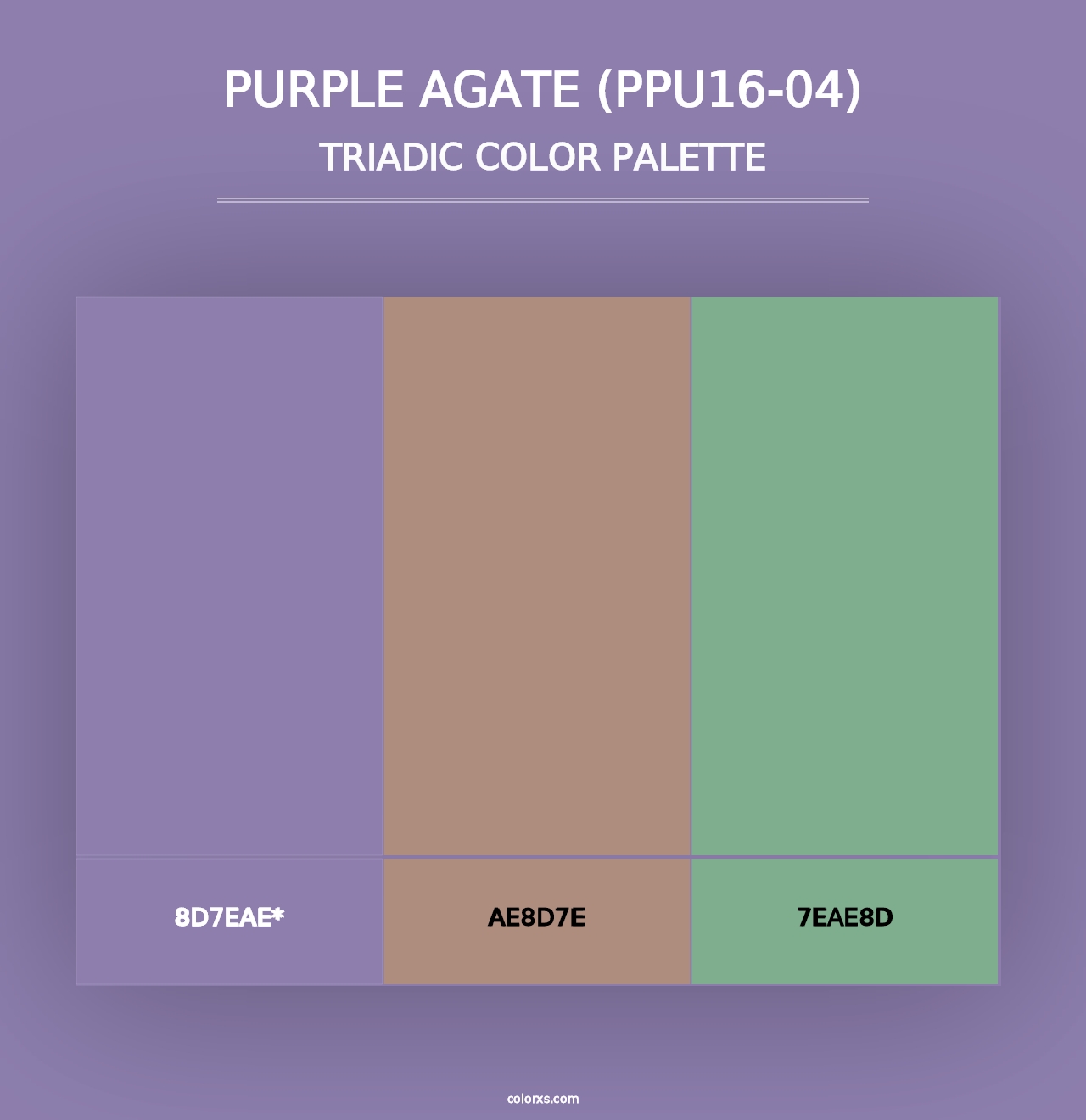 Purple Agate (PPU16-04) - Triadic Color Palette