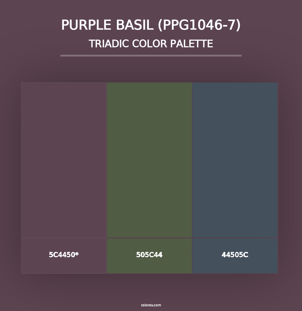 Purple Basil (PPG1046-7) - Triadic Color Palette