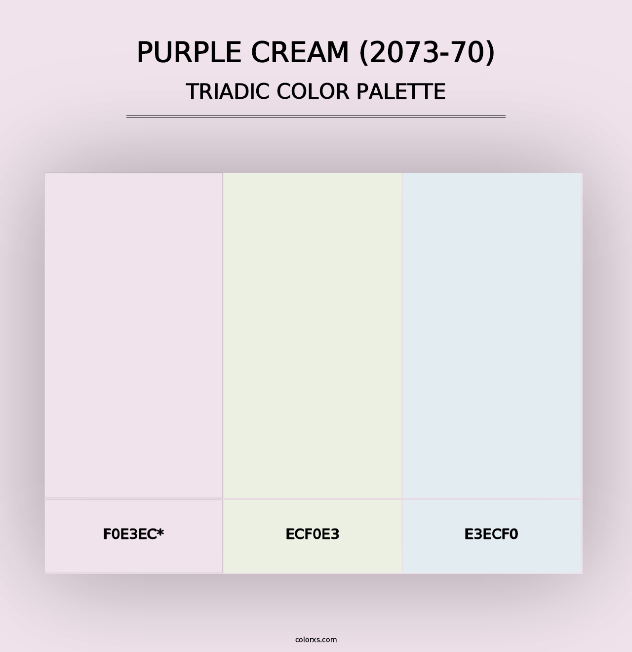 Purple Cream (2073-70) - Triadic Color Palette