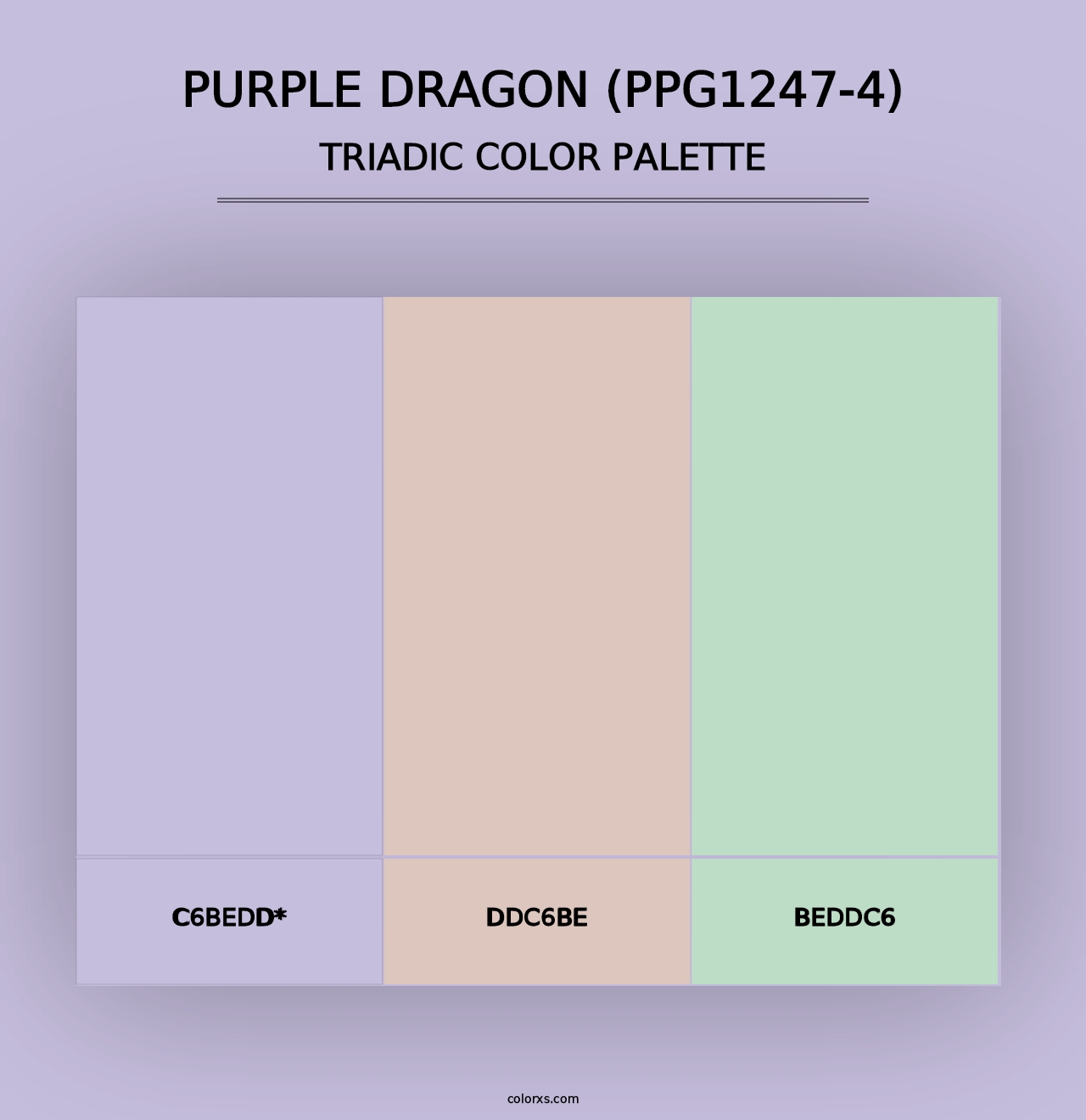 Purple Dragon (PPG1247-4) - Triadic Color Palette