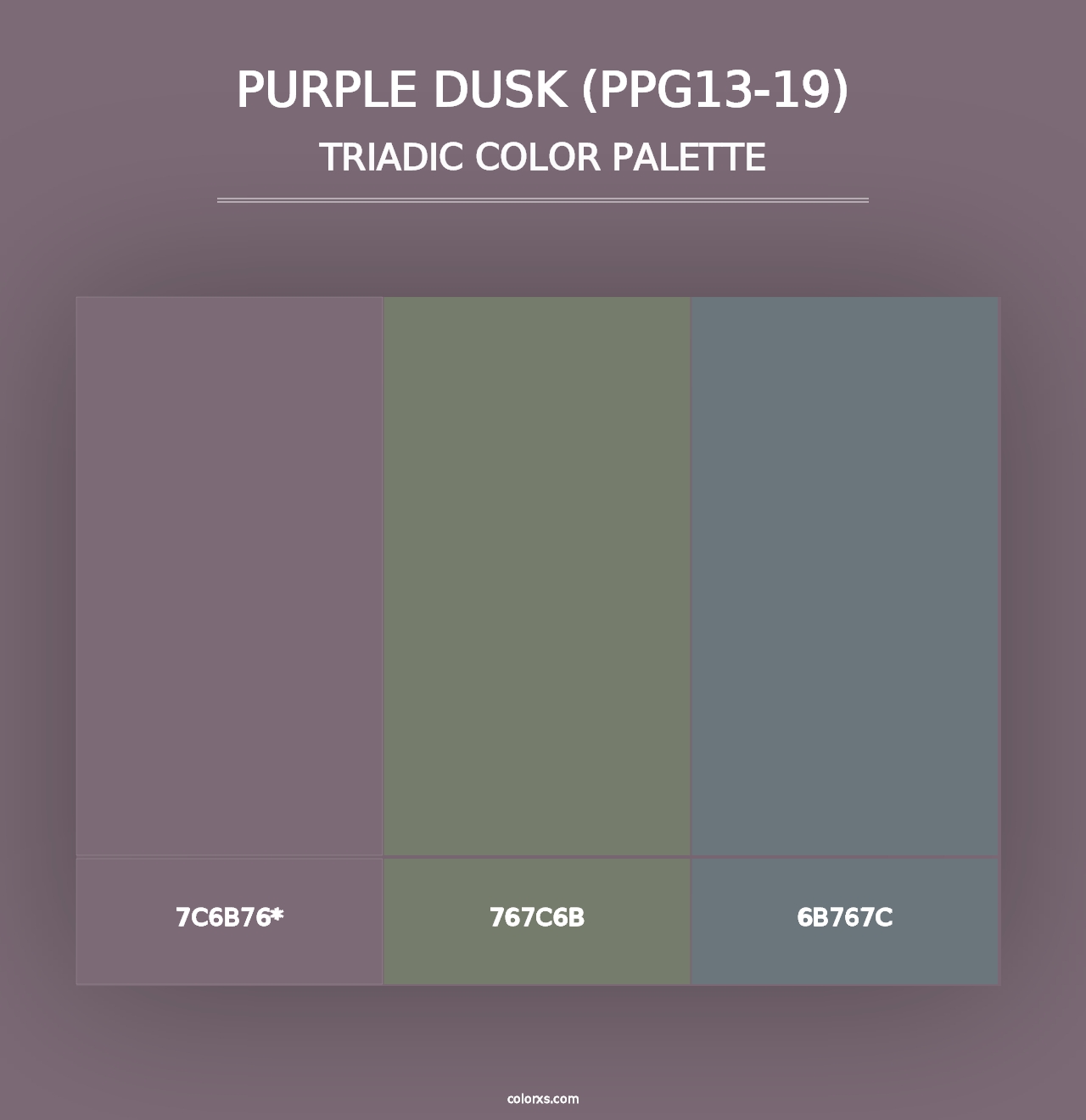 Purple Dusk (PPG13-19) - Triadic Color Palette