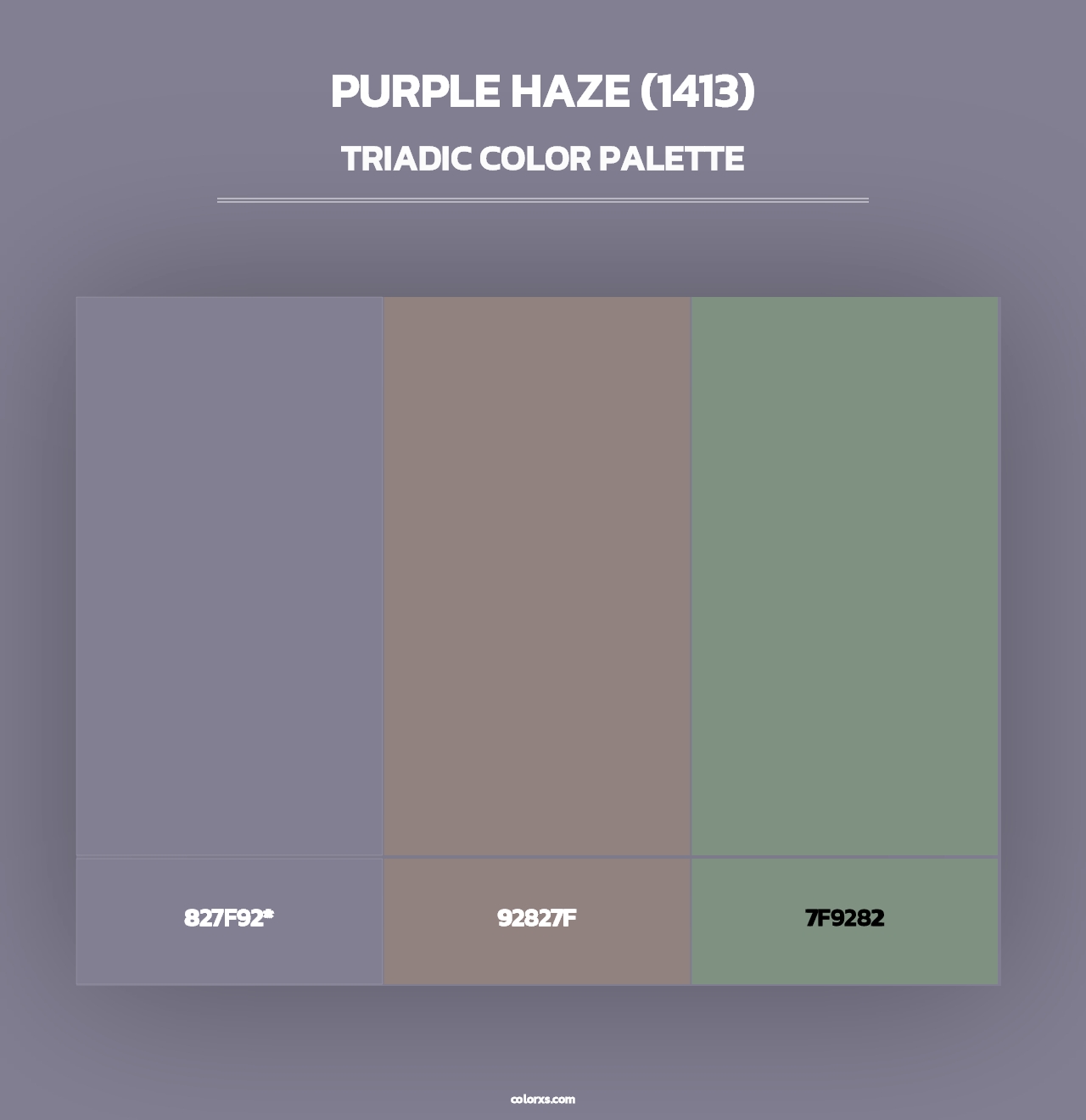 Purple Haze (1413) - Triadic Color Palette