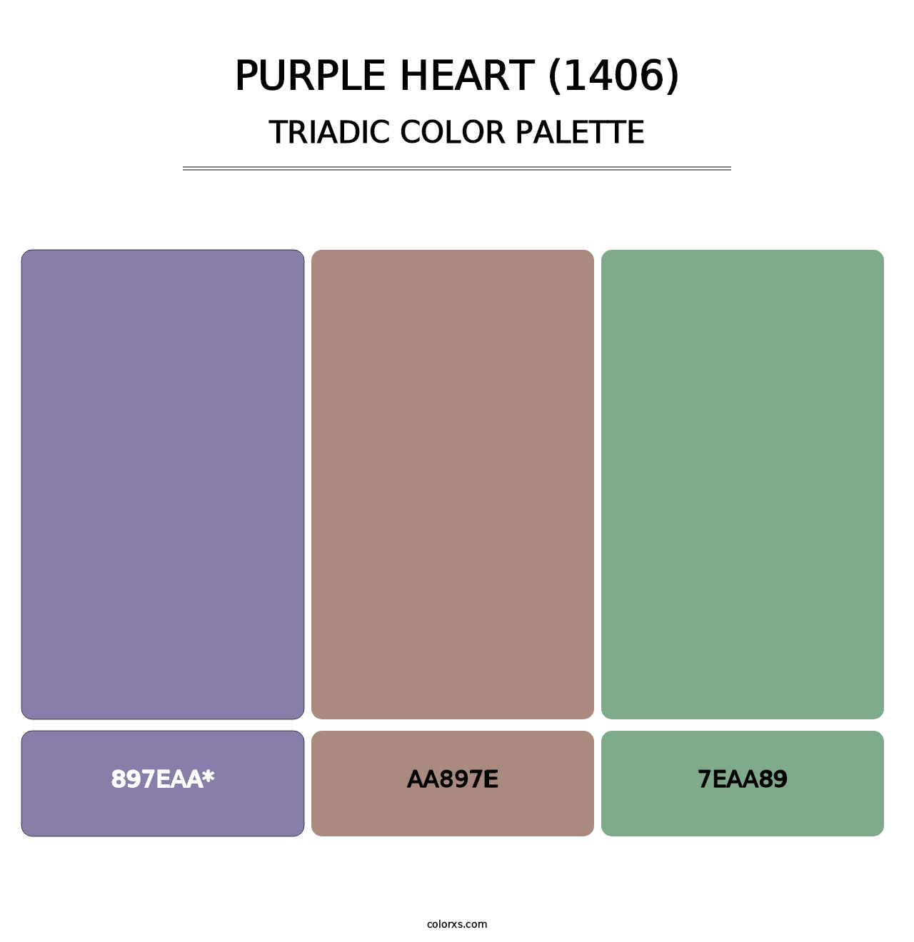 Purple Heart (1406) - Triadic Color Palette