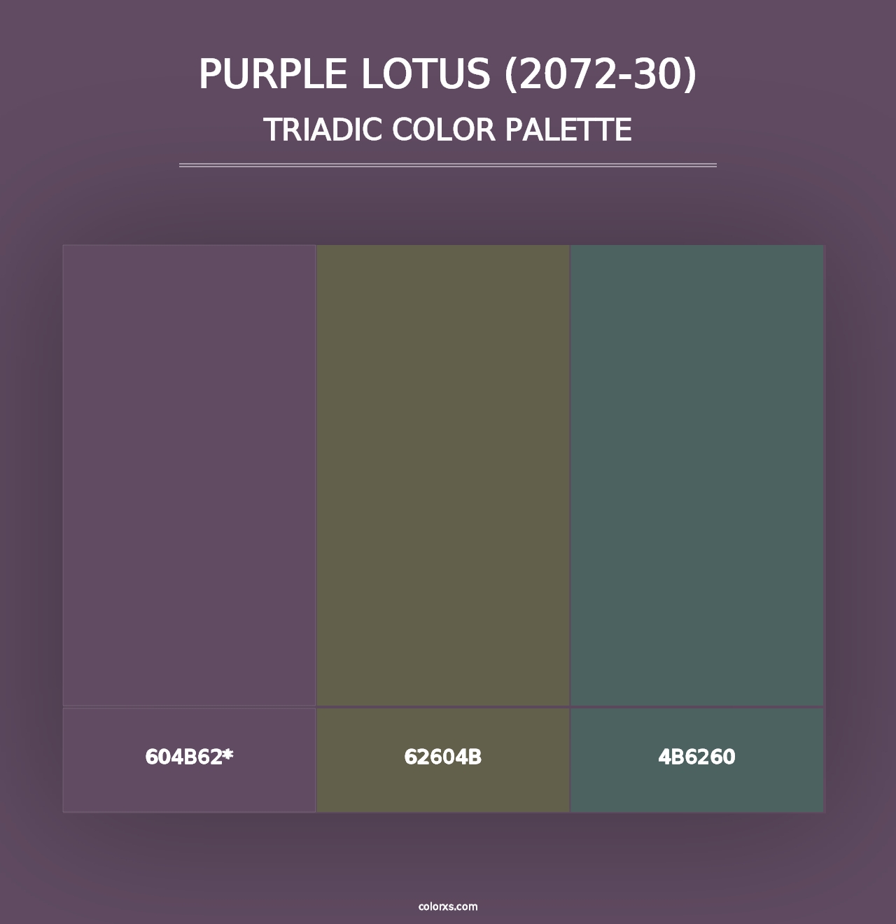 Purple Lotus (2072-30) - Triadic Color Palette