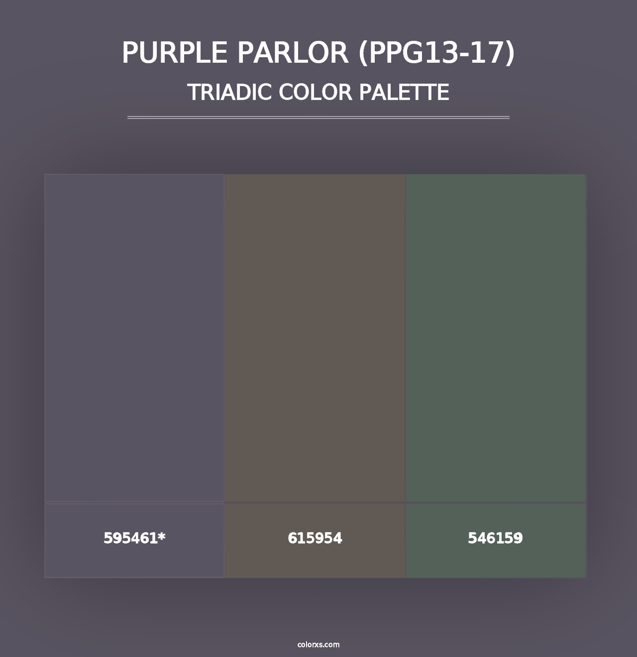 Purple Parlor (PPG13-17) - Triadic Color Palette