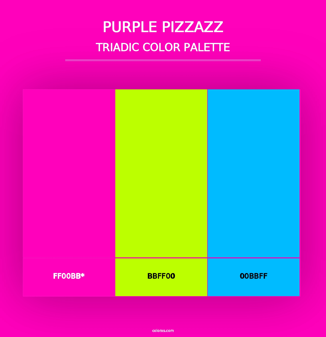 Purple Pizzazz - Triadic Color Palette